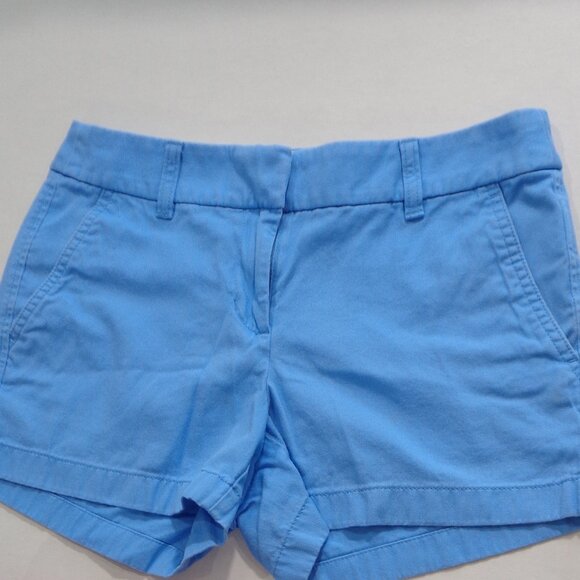J.Crew Women's  Preppy Chino Shorts in Sky Blue  3.5" Inseam Size 2 - Picture 1 of 5